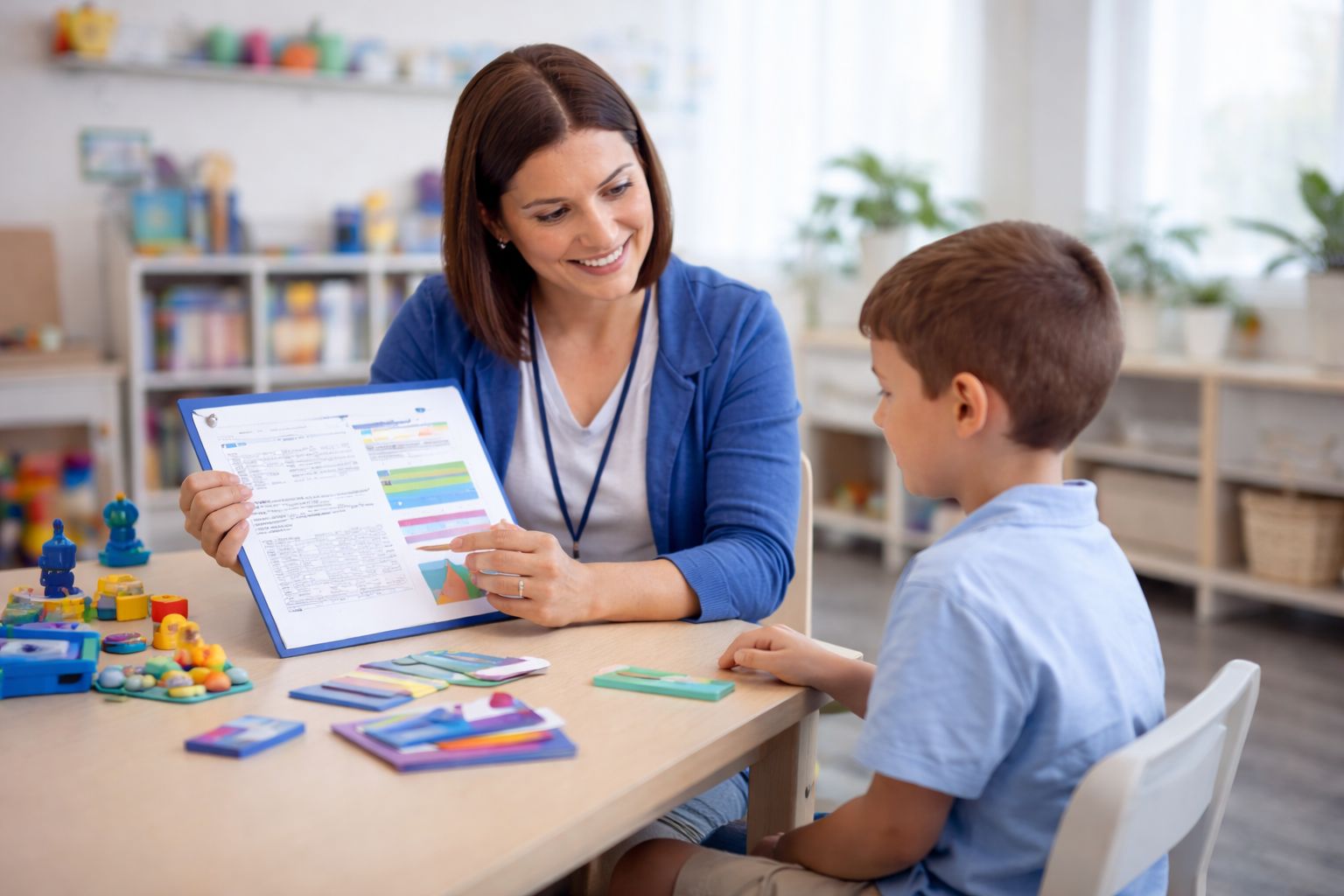 Child engaging in ABA therapy